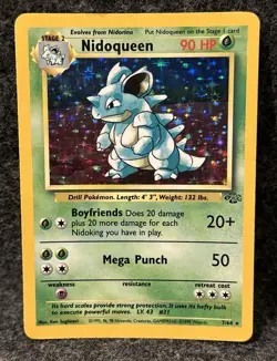 Pokemon Nidoqueen Jungle 7/64 Holo Rare 90 HP Unlimited 1999 - Image 1