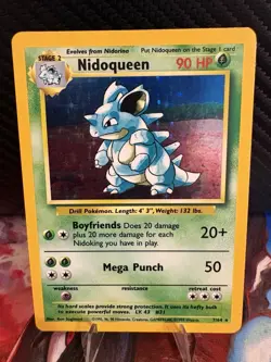 Nidoqueen 7/64 Jungle Holo NO SYMBOL ERROR WOTC 1999 Pokemon LP - Image 1