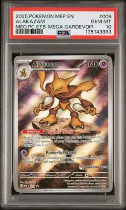 Alakazam 009 Pokemon Center Promo 2025 P.C ETB Promo PSA 10 - Image 1