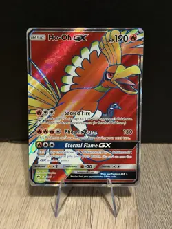 Pokemon TCG Ho-Oh GX 131/147 Burning Shadows Ultra Rare Card NM Condition - Image 1