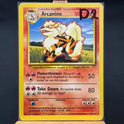 Arcanine - 23/102 - Base Set - Unlimited - Uncommon - Pokemon - WOTC - Damaged - Image 3