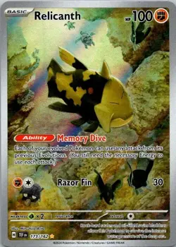 Pokemon TCG Relicanth 173/162 IR Pokemon: Temporal Forces NM (SKU 1-2) - Image 1