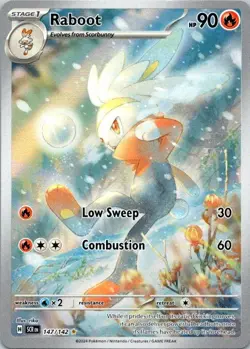 Pokemon TCG Raboot - Illustration Rare SV07: Stellar Crown 147/142 NM (SKU 1-4) - Image 1