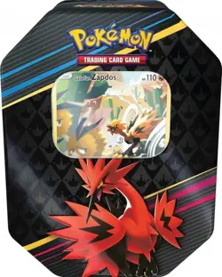 BRAND NEW SEALED Pokemon TCG Galarian Zapdos Crown Zenith Tin - Image 1