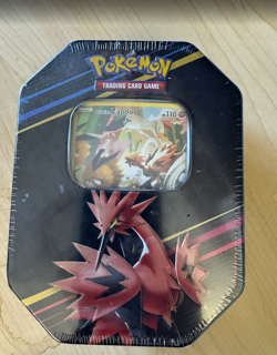 BRAND NEW SEALED Pokemon TCG Galarian Zapdos Crown Zenith Tin - Image 2