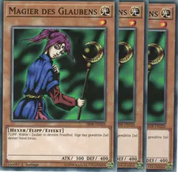 yugioh 3x Magier des Glaubens SR08-DE020 COMMON 1AUFLAGE DEUTSCH - Image 1