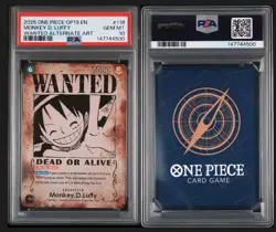 2025 ONE PIECE OP13-CARRYING ON HIS WILL #118 MONKEY D. LUFFY PSA 10 Wanted - Image 3