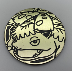 Pokemon Trading Card Game TCG Gold Tone Venusaur Plastic Coin Token - Image 1