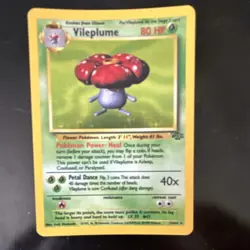 Pokemon Vileplume 15/64 Jungle Holo Rare English HP80 1999 TPC Card - Image 1