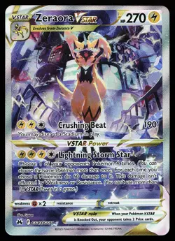 Zeraora VSTAR GG43/GG70 Ultra Rare Crown Zenith Pokemon Card - Image 1