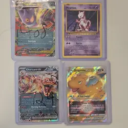 Pokemon EX VSTAR Lot - Mega Gengar, Mewtwo, Charizard, Dragonite (4 Cards NM+ - Image 1