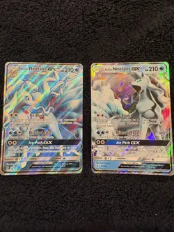 Pokemon Alolan Ninetales GX Sun & Moon Holo Card Lot 2 Cards TCG English - Image 1