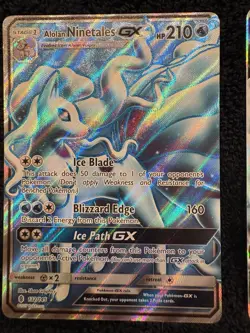Pokemon Alolan Ninetales GX Sun & Moon Holo Card Lot 2 Cards TCG English - Image 2