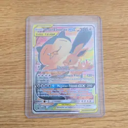 Pokemon Eevee & Snorlax GX Promo SM169 SM Set Holo Basic 270 HP English Card - Image 1