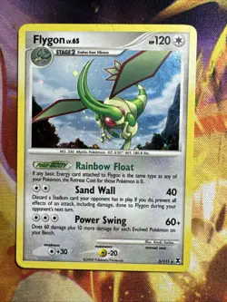 Pokemon 2009 Platinum Rising Rivals Holo Rare Card #5/111 Flygon, LV. 65 - Image 1