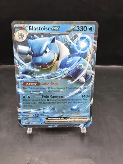 Blastoise RARE HOLO STARS REFRACTOR FOIL POKEMON CARD POKEMON TCG TRADING MINT - Image 2