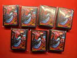 7x Pokemon Mega Charizard X UPC Card Sleeves Lot of 10 (65 SLEEVES/Pack) - Image 1