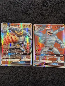 Pokemon Machamp GX Holo 2017 Lot 2 Cards TCG English - Image 1