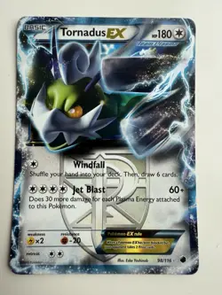 Pokemon TCG Tornadus EX Ultra Rare Card 98/116 Plasma Freeze B&W - Image 1