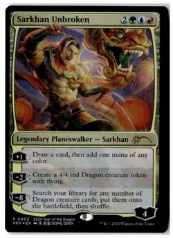 MTG Foil Sarkhan Unbroken (Year of the Dragon 2024) - PRM Misprint MP English - Image 1