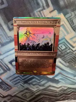 Foil Aggravated Assault NM Unplayed Masterpiece Series: Amonkhet Invocations - Image 3
