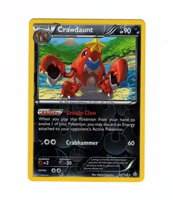 Crawdaunt 92/160 XY - Primal Clash Reverse Holo Rare - Pokemon Card - Image 1