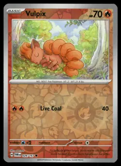 Vulpix Reverse Holo 026/167 SV06: Twilight Masquerade Pokemon - Image 1
