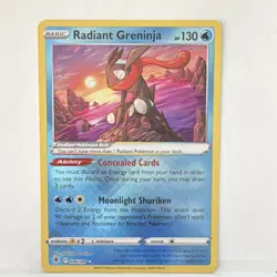 Pokemon TCG Radiant Greninja 046/189 Astral Radiance Holo Radiant Rare 130 HP - Image 1