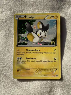 Emolga 6/12 Holo Promo McDonald's 2012 Pokemon Card TCG - Image 1
