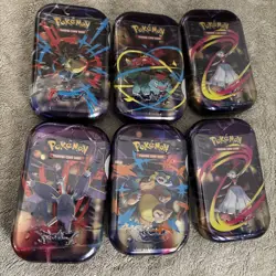Pokemon factory sealed Mega Evolutions Mini Tins 2 Packs Per Tin - Image 1