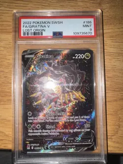 PSA 9 Giratina V Lost Origin 186/196 Holo Alt Art Ultra Rare SWSH Pokemon MINT - Image 1