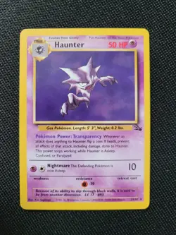 Pokemon Fossil Red Logo 3rd Print 1999 2000 Haunter 21/62 - Image 1