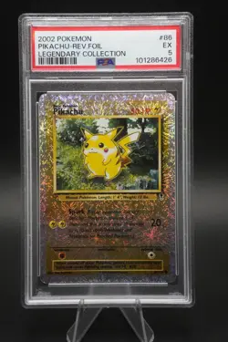 2002 Pokemon Pikachu Rev. Foil Legendary Collection PSA 5 - Image 1