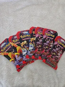 Pokemon TCG Scarlet & Violet-Destined Rivals Booster Pack (Lot Of 7) - Image 1