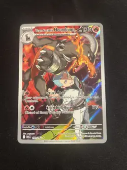 Team Rocket's Houndoom 191/182 Pokemon TCG Destined Rivals Illustration Rare NM - Image 2