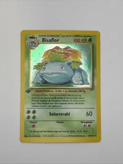 GERMAN Bisaflor 1st Edition 15/102 Holo Rare Base Set Venusaur Pokemon 1999 WOTC - Image 1
