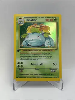 GERMAN Bisaflor 1st Edition 15/102 Holo Rare Base Set Venusaur Pokemon 1999 WOTC - Image 3