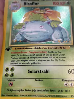 GERMAN Bisaflor 1st Edition 15/102 Holo Rare Base Set Venusaur Pokemon 1999 WOTC - Image 5