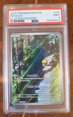 2023 POKEMON MEW EN-151 ILLUSTRATION RARE #175 PSYDUCK PSA 9 - Image 1