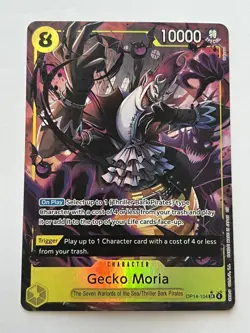 2026 One Piece Gecko Moria The Azure Sea's Seven Foil Alternate Art OP14-104 - Image 1