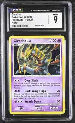 CGC 9 MINT Giratina 2009 Platinum 10/127 Holo Pokemon Card - Image 1