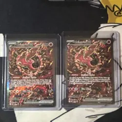 Pokemon promo Holo Cards Lot 2x English Nintendo Standard Fire Card Stock - Image 1