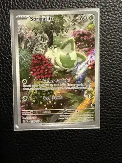 Pokemon TCG Sprigatito Card 196/193 Sv02 Paldea Evolved Illustration - Image 1