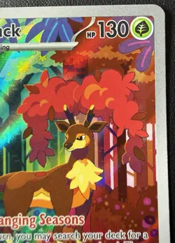 Pokemon TCG Sawsbuck Temporal Forces Illustration Rare Card 166/162 NM Condition - Image 3