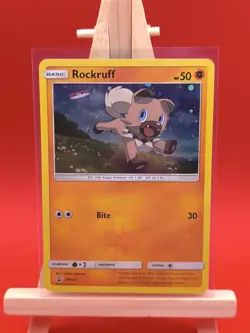Rockruff SM120 Sun & Moon Holo Rare Black Star Promo Pokemon Card - Image 2