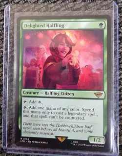 2023 LORD OF THE RINGS DELIGHTED HALFLING #158 MTG - Image 1