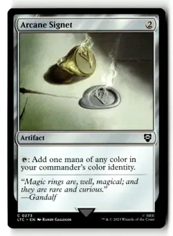 1x MTG Arcane Signet NM Normal C Commander: The Lord of the Rings 273 - Image 1