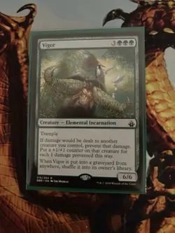 1x Vigor MTG Battlebond Rare Nonfoil NM - Image 1