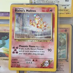 Pokemon Blaine's Moltres Gym Heroes 11/132 Holo Rare Basic 90 HP Unlimited - Image 1