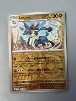 Pokemon TCG * Scarlet & Violet * 114/198 Lucario REVERSE HOLO Uncommon * NM - Image 1